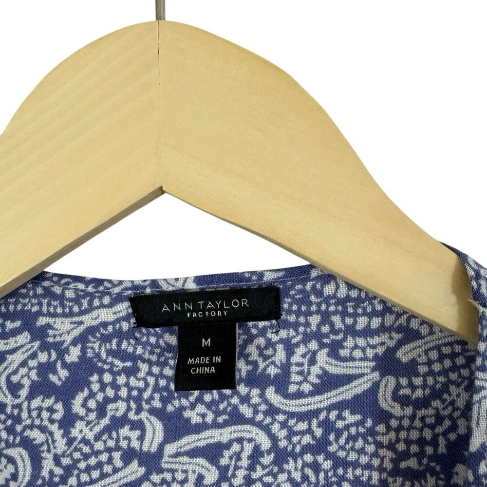Ann Taylor Medium Duster Top Boho Open Front Short Sleeve Lightweight Womens - Picture 4 of 10